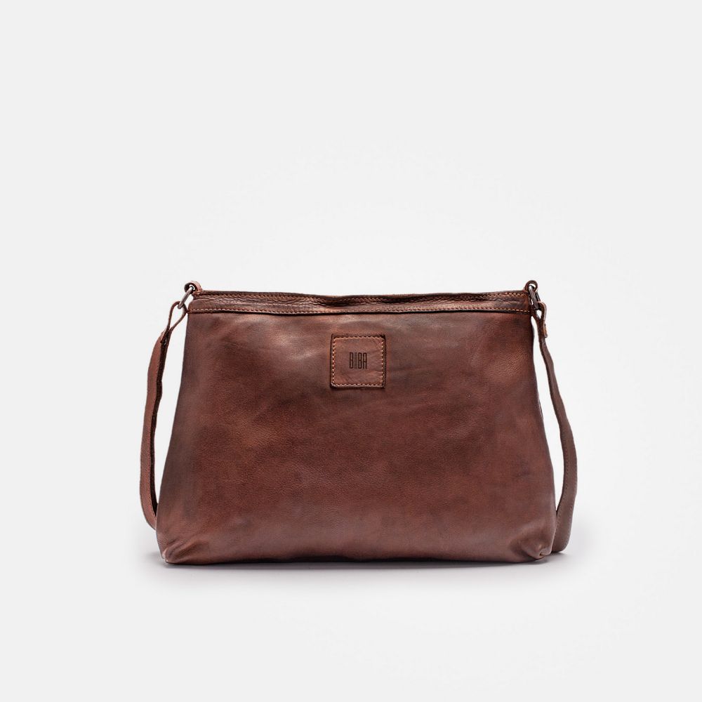 BIBA Sac en Cuir à Bandoulière Boston BIBA