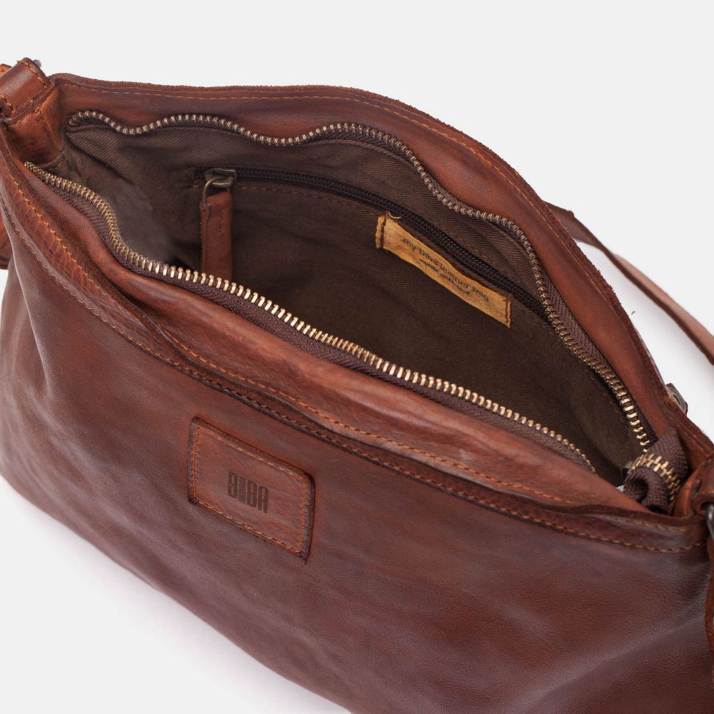 BIBA Sac en Cuir à Bandoulière Boston BIBA