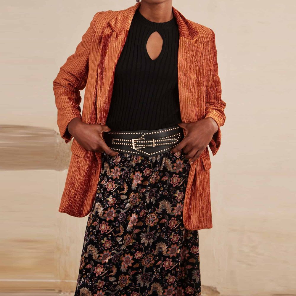 NEKANE Blazer Oversize Velour Cotelé NEKANE