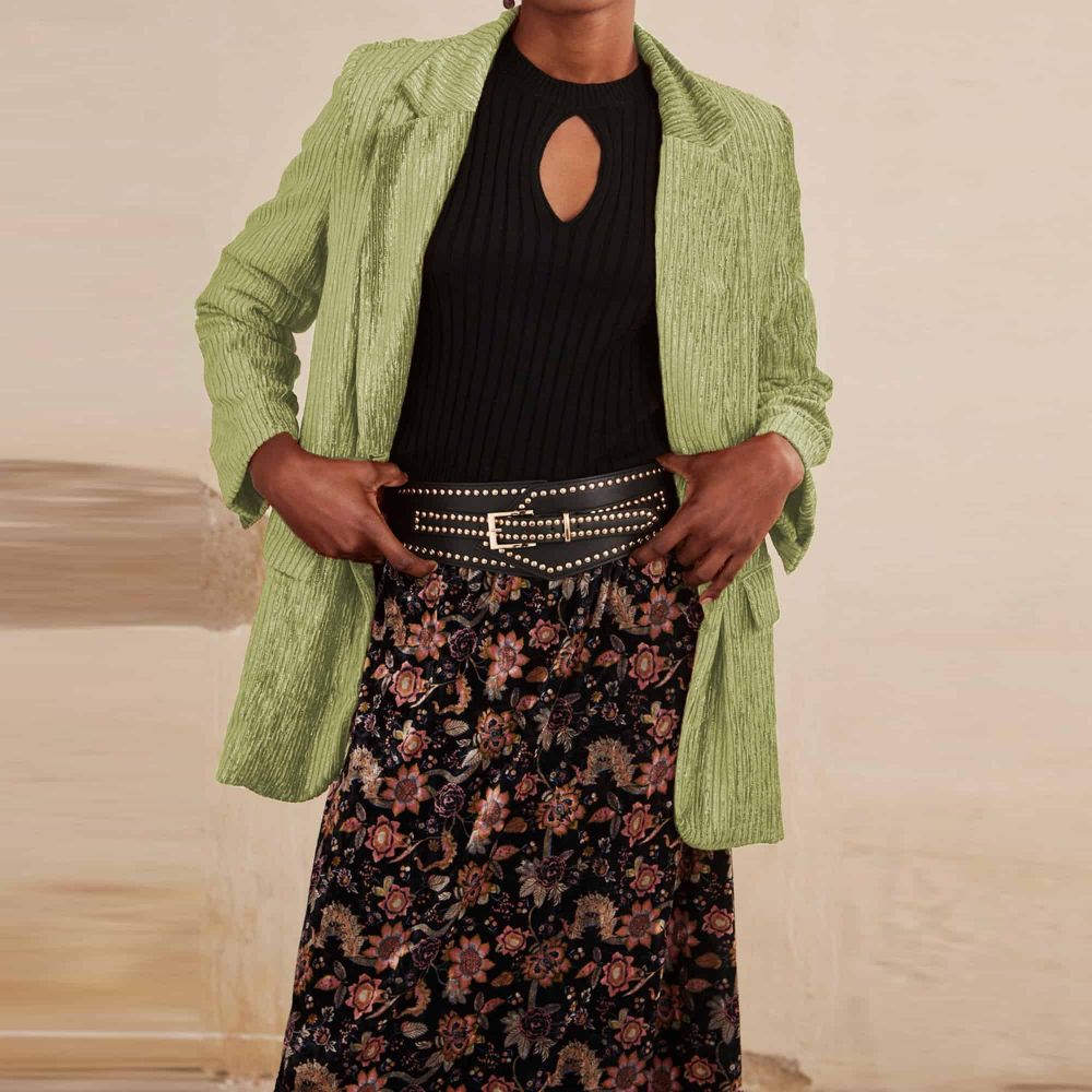 NEKANE Blazer Oversize Velour Cotelé NEKANE