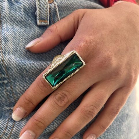 Bague STONE Pierre Verte IGUAN
