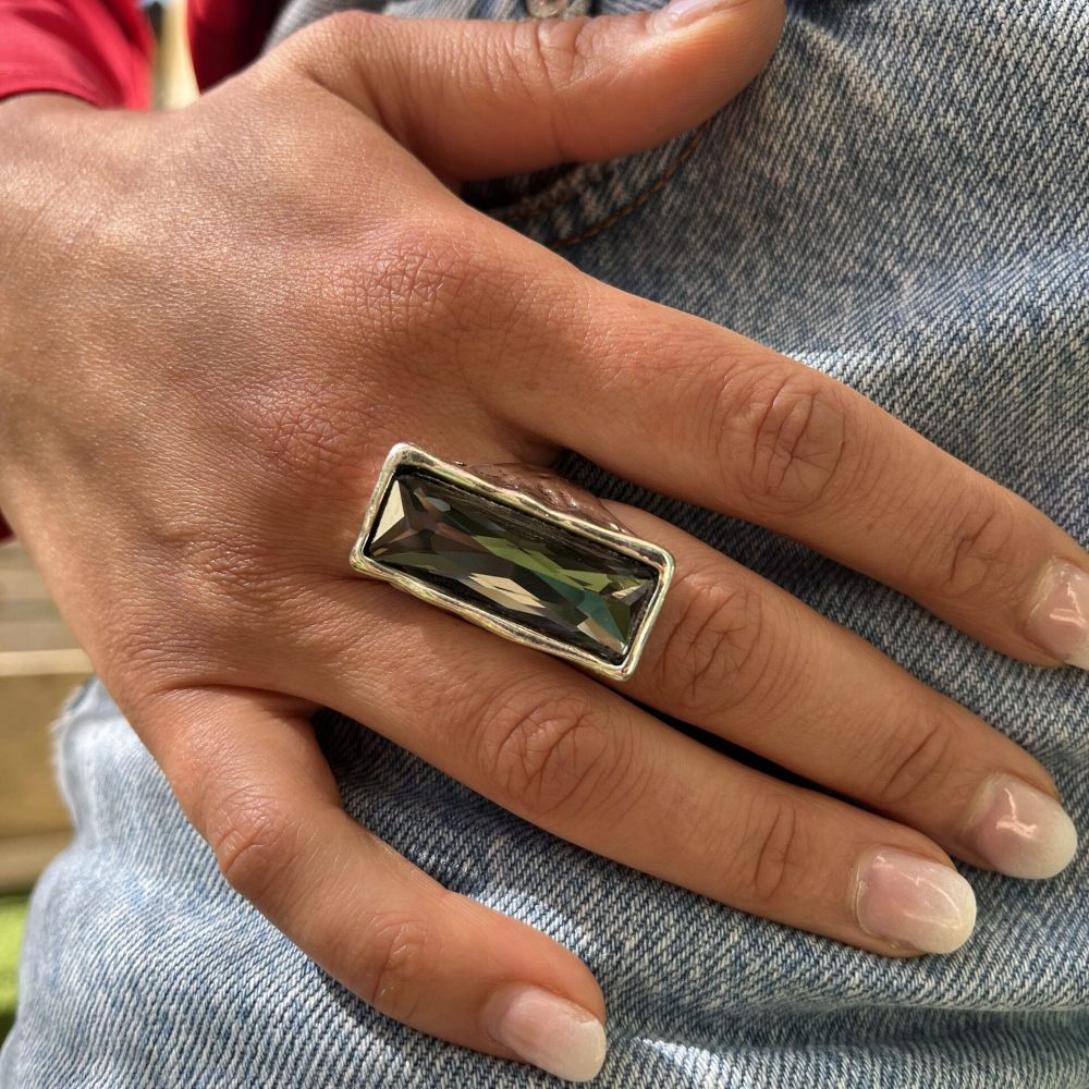 IGUAN Bague STONE Piere Ambrée IGUAN