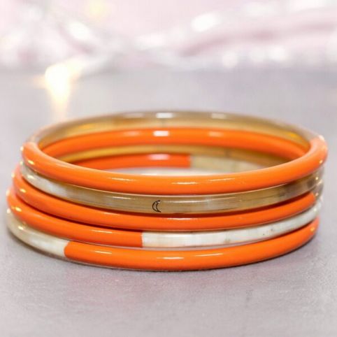 Bracelet Corne Fin Orange