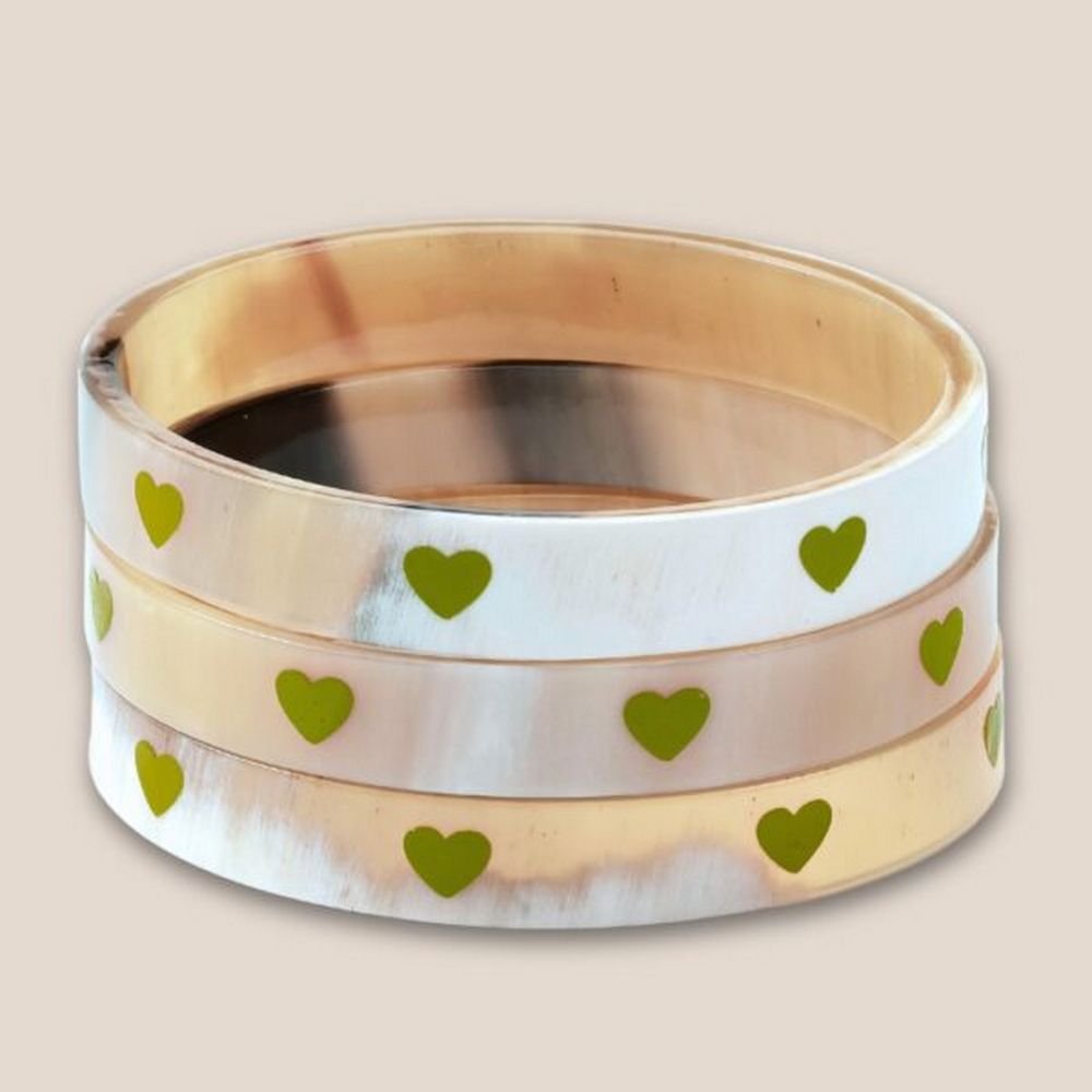 JOLIE JULIE Bracelet Corne Cœur Kaki