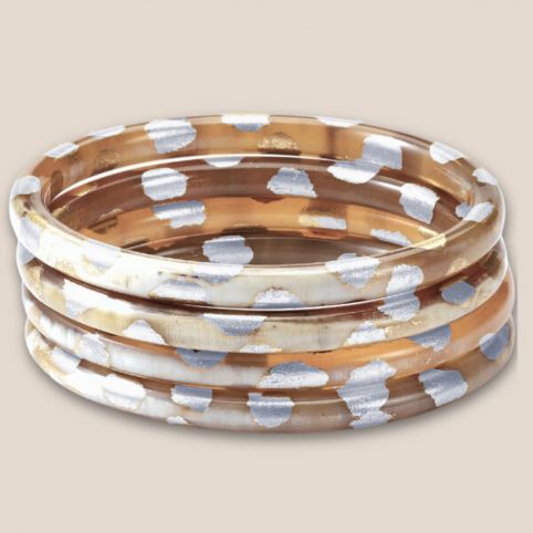 Bracelet Corne Léopard Argent