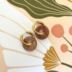 Boucles BILLIE - Pailleté/bronze