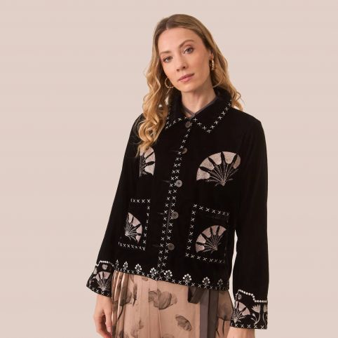 Veste Velours Brodée NEKANE