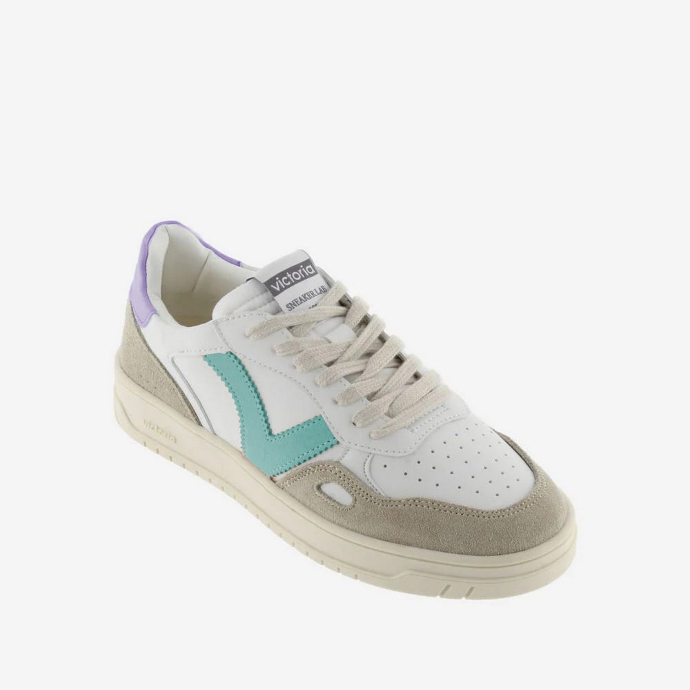 VICTORIA Basket Effet Cuir et Cuir Fendu VICTORIA