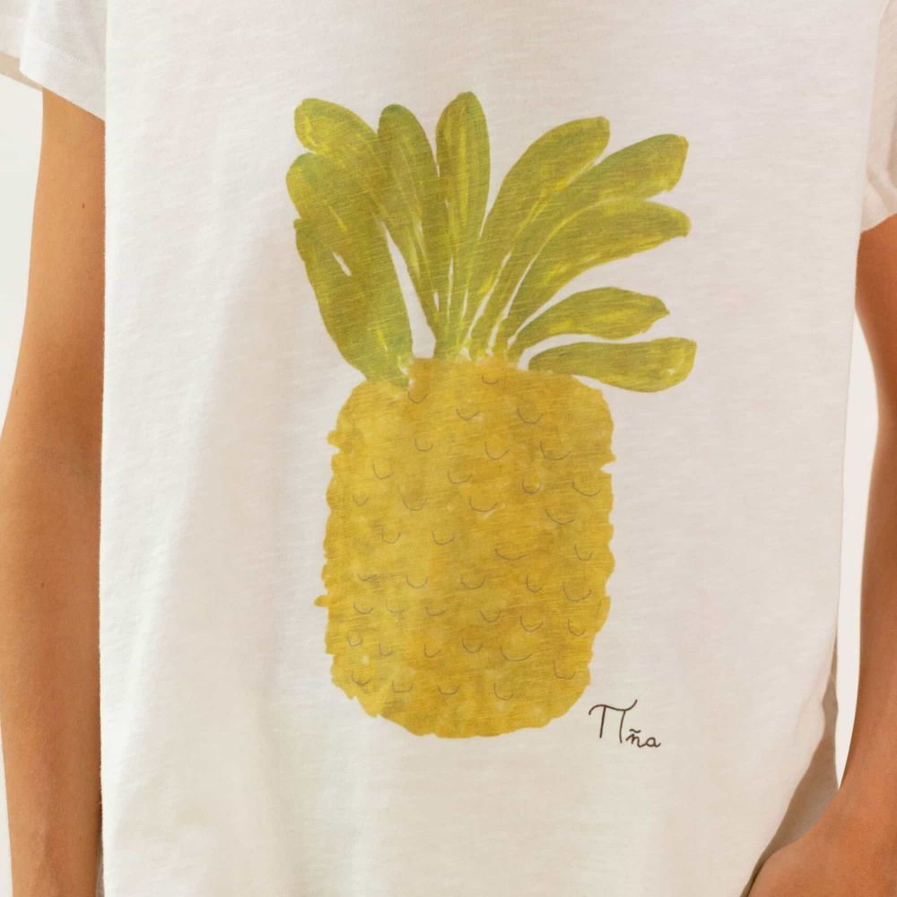 PAN PRODUCT BASICO T-Shirt Col V Imprimé PAN