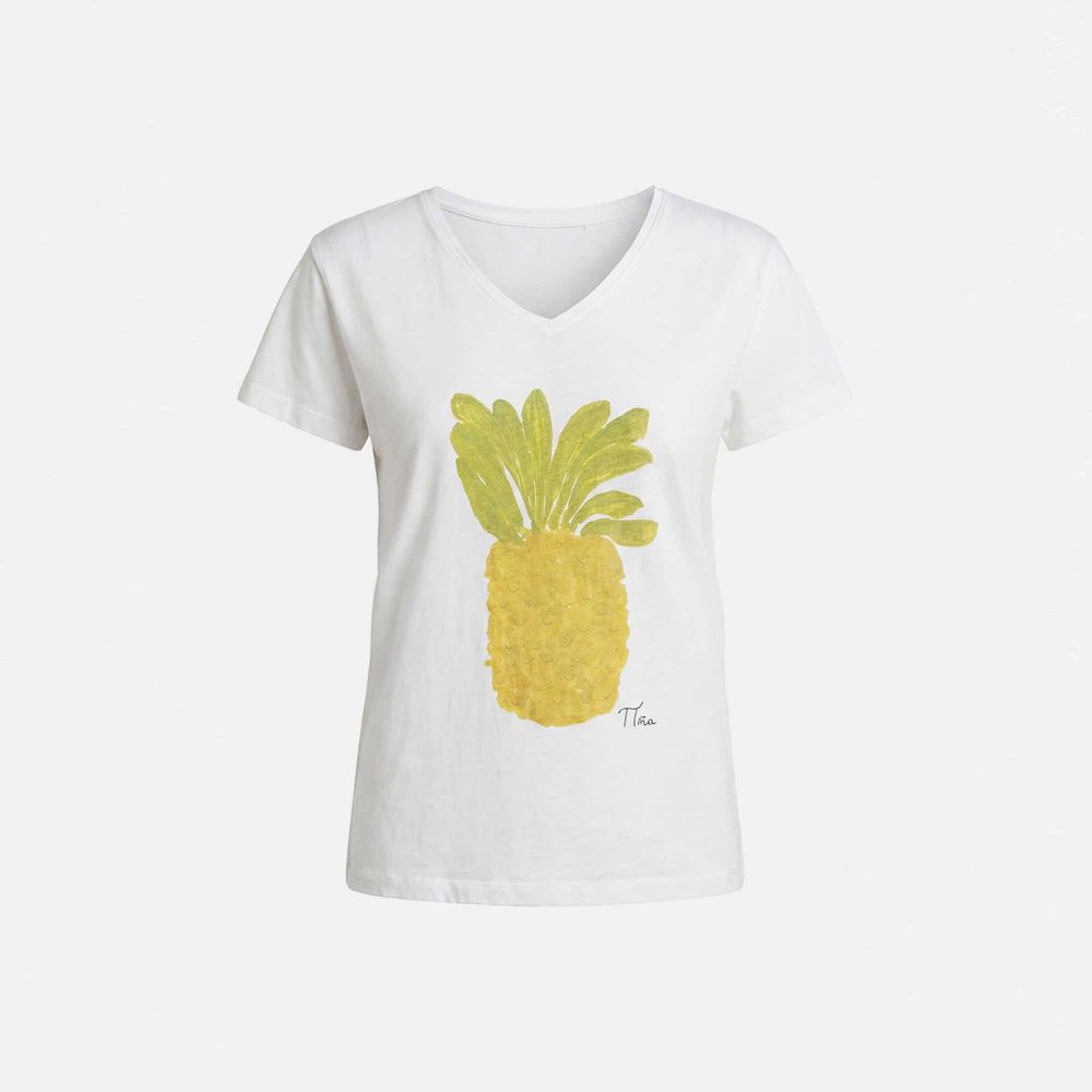 PAN PRODUCT BASICO T-Shirt Col V Imprimé PAN